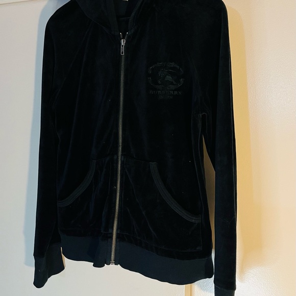Burberry London Women’s Classic Black Hoodie Activewear Sweater Size L - Picture 3 of 9